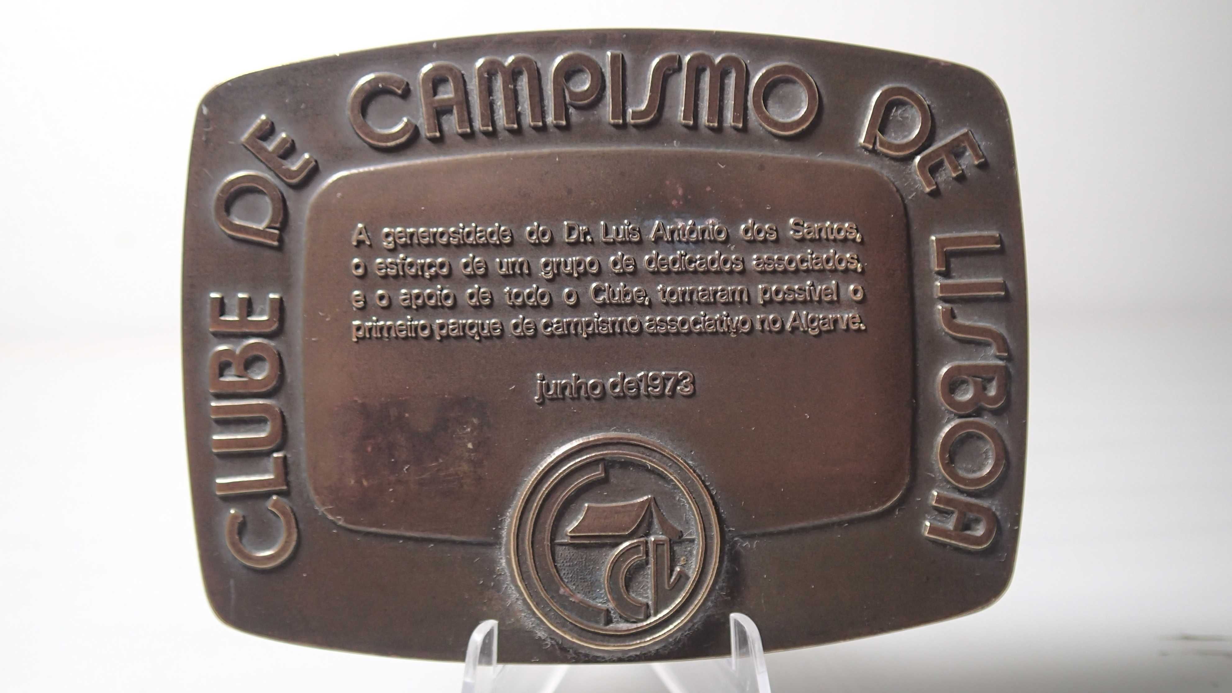 Placa em Bronze do Clube de Campismo de Lisboa