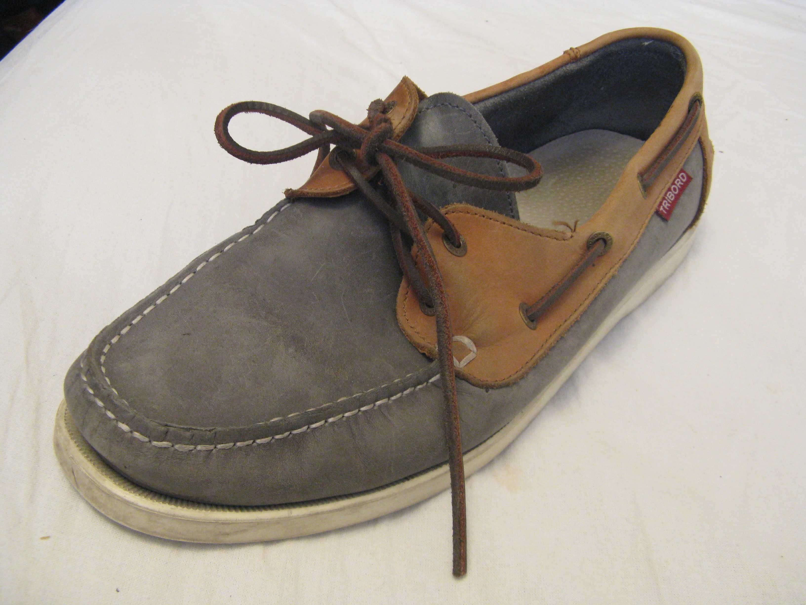 Buty żeglarskie Tribord Sailing skórzane. R. 44. Styl Casual  Stan BDB