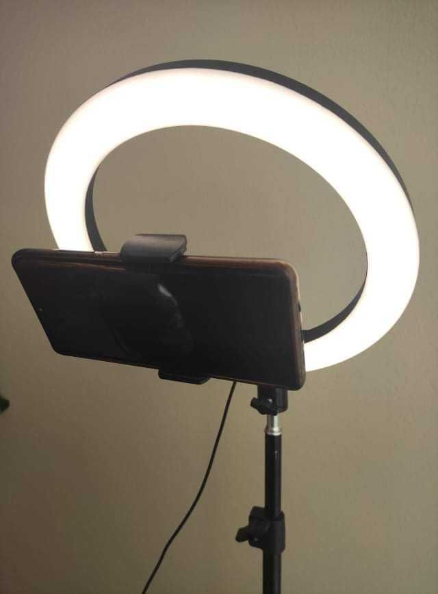 Pierścieniowa lampa LED Premium, xxl, statyw tripod, selfie, makijaż