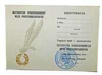 Legitymacja instruktora spadochronowego  i skoczka spadochronowego