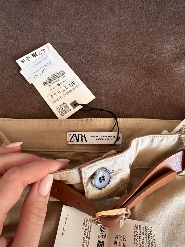 Шорти чіноси з паском zara