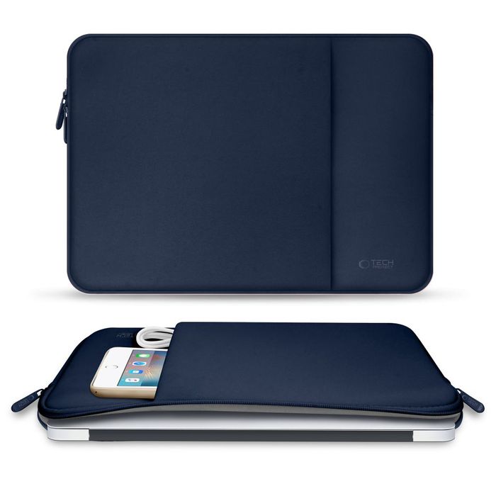 Etui Neopren Tech-Protect DO Laptopa 14" Ochrona Wstrząsy Granatowe