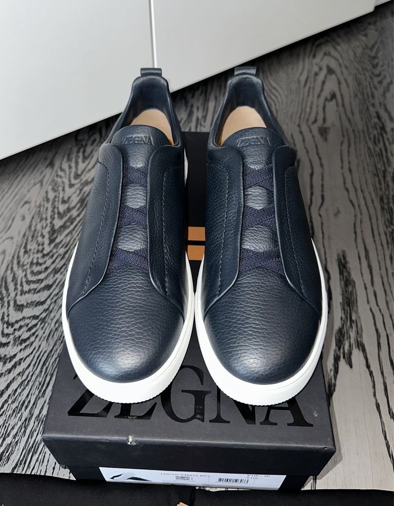 Сникеры-кроссовки из оленьей кожи Ermenegildo Zegna