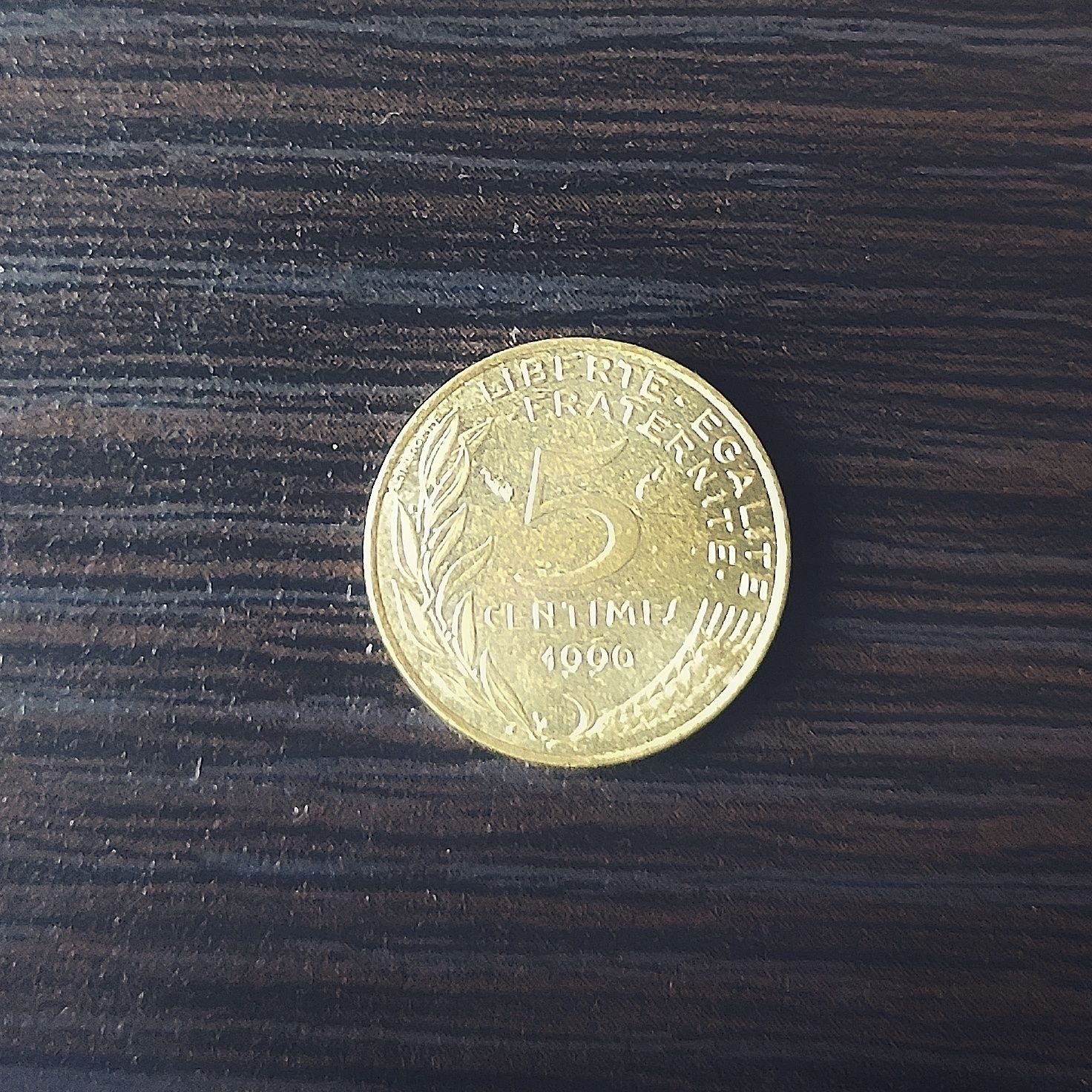 5 Centimes 1990 Liberte Egalite Fraternite