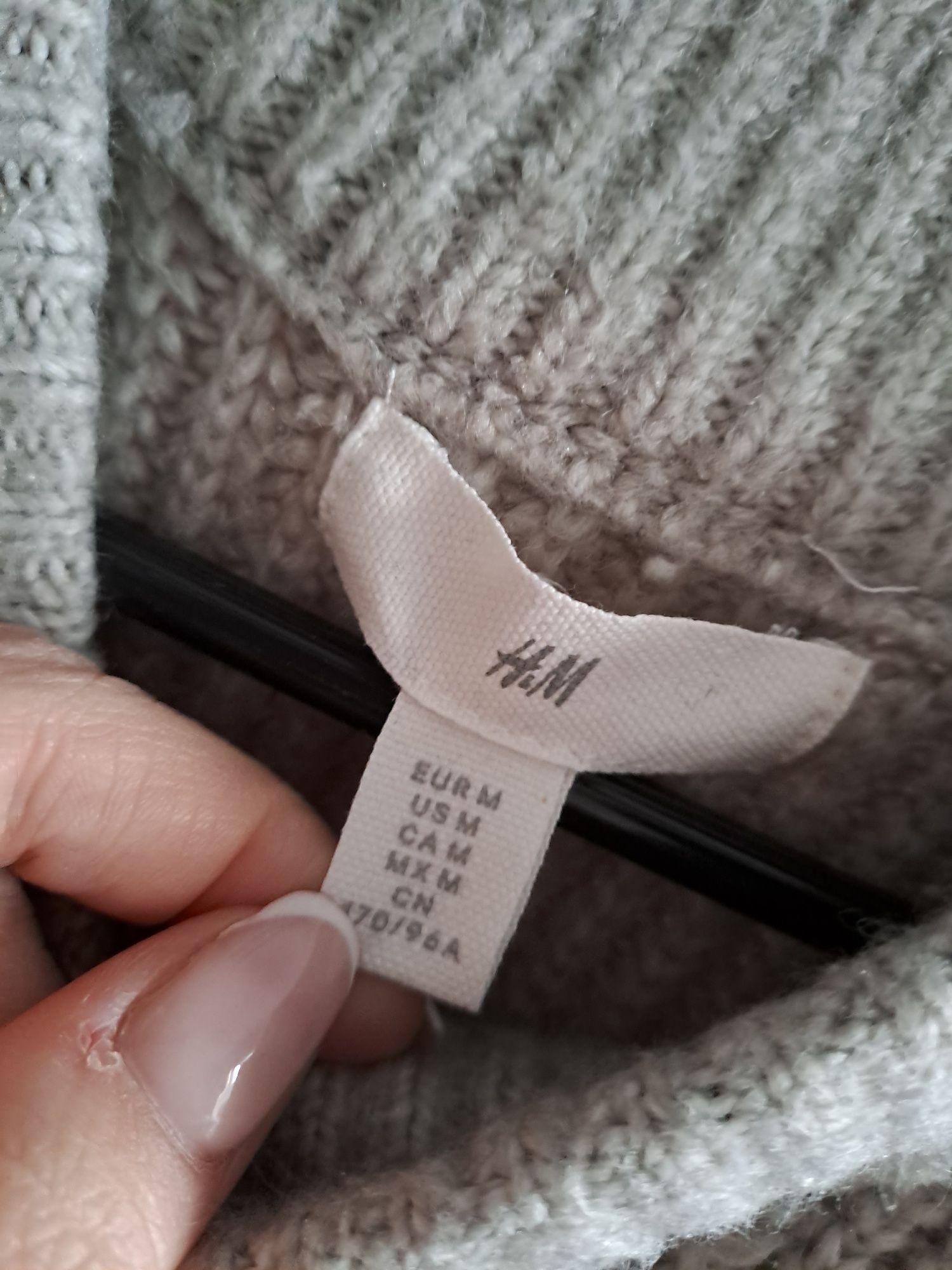 Długi sweter sukienka H&M M 38 L 40