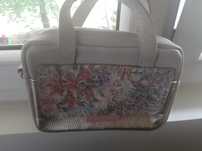 Zuzia Górska  Bigger Pocket Seashell + Mosaic Nubuck + Shimmer Gold