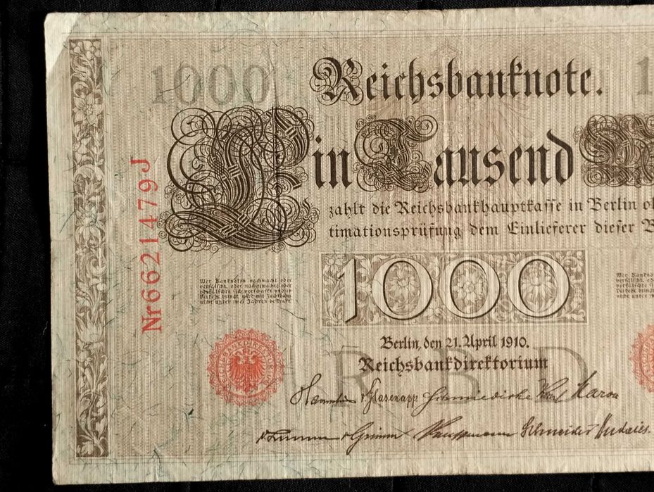 Banknot 1000 marek, 1910 r., Niemcy