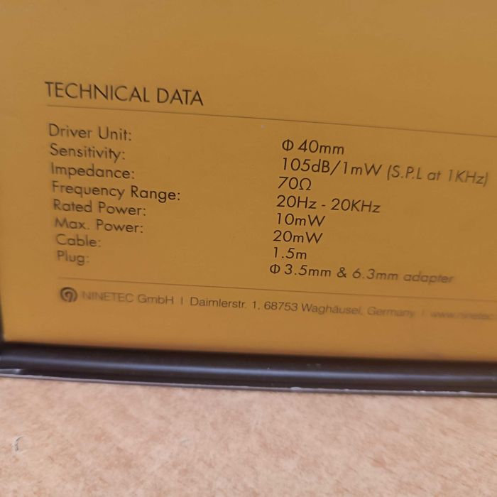 Ninetec słuchawki studyjne nauszne Boris Blank Edition Nowe!