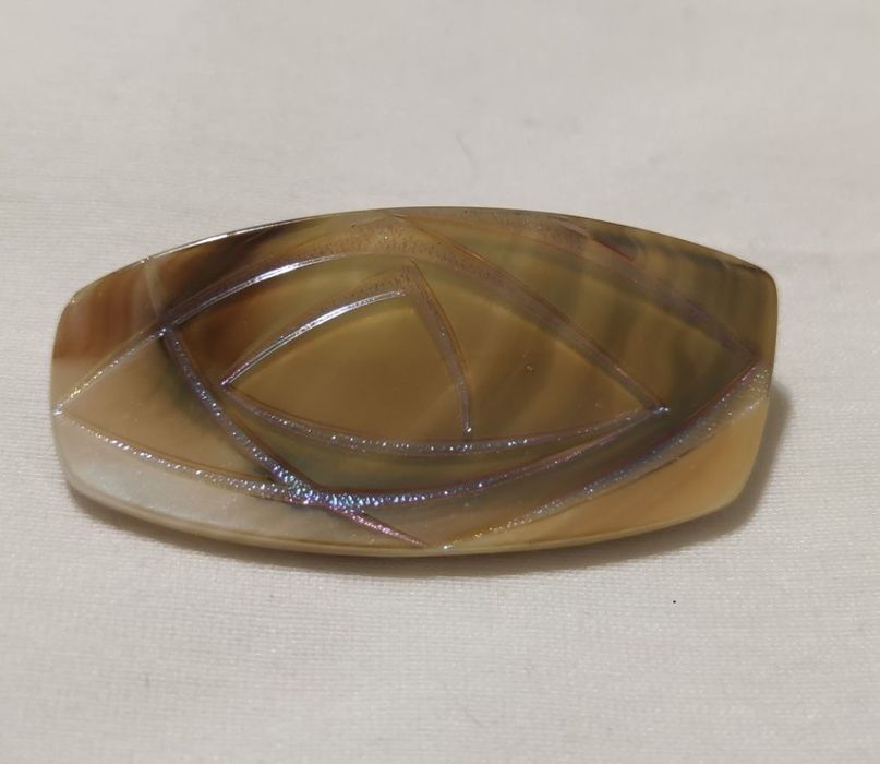 Брошь винтаж времён СССР Чехия (глушеное стекло)