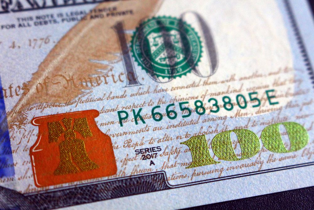 Banknot USA 100 Dolarów 100 USD stan UNC seria 2017 A