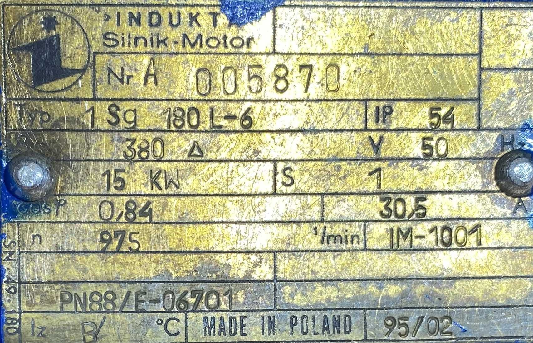 silnik elektryczny 15kW 975obr. 3fazowy INDUKTA