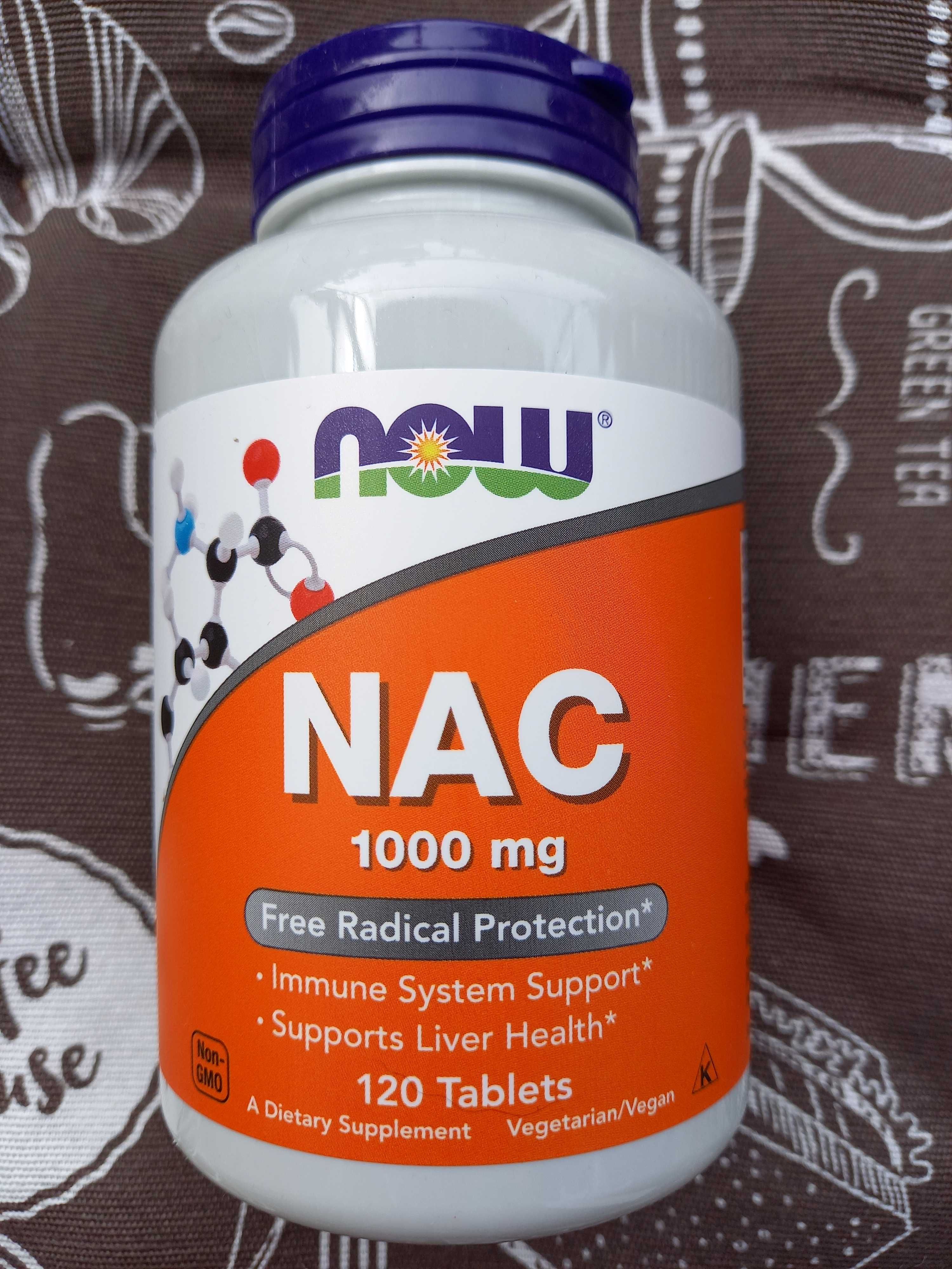 NAC (N-ацетилцистеїн) Now Foods 600 1000 мг АЦЦ НАК iherb 100 120