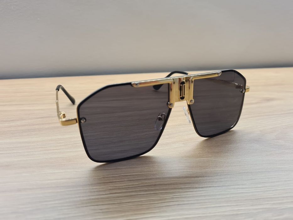 Nowe Męskie Zlote Okulary Przeciwsłoneczne Polaryzacyjne UV400 Gucci