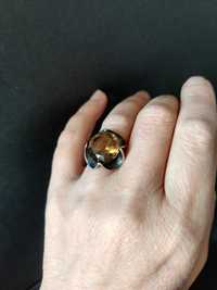 Серебряное кольцо раухтопаз