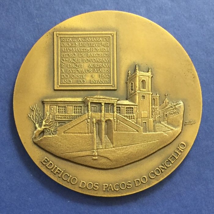 medalha bronze Câmara M. Praia da Vitória - Açores-80mm