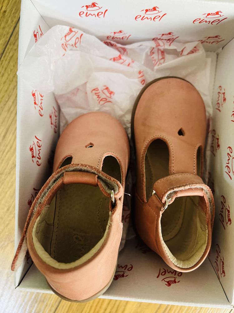 Buty buciki sandały półbuty Emel 21 pudrowy roz