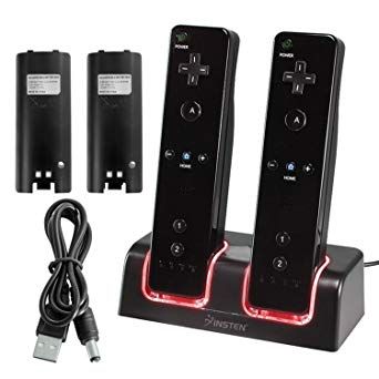 Base Carregador / Charger Dock + 2 Baterias para comando Nintendo Wii