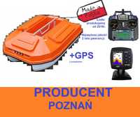 ŁÓDKA ZANĘTOWA premium 2 komorowa ECHOSONDA + GPS / Producent Poznań