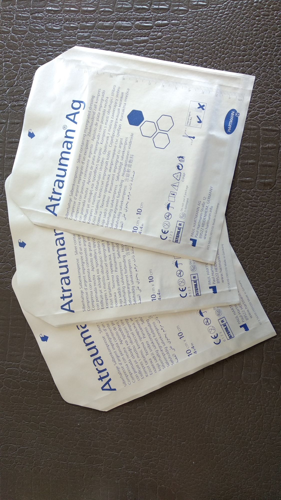 Opatrunek ze srebrem Atrauman Ag 10cm x 10cm 2 sztuki