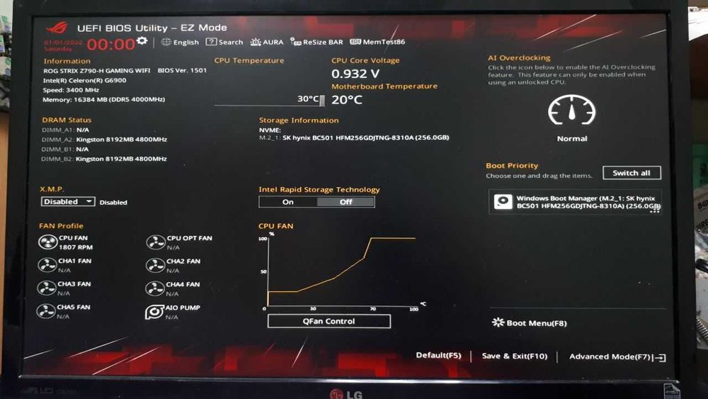 Материнська плата Asus Rog Strix Z790-H Gaming WiFi
