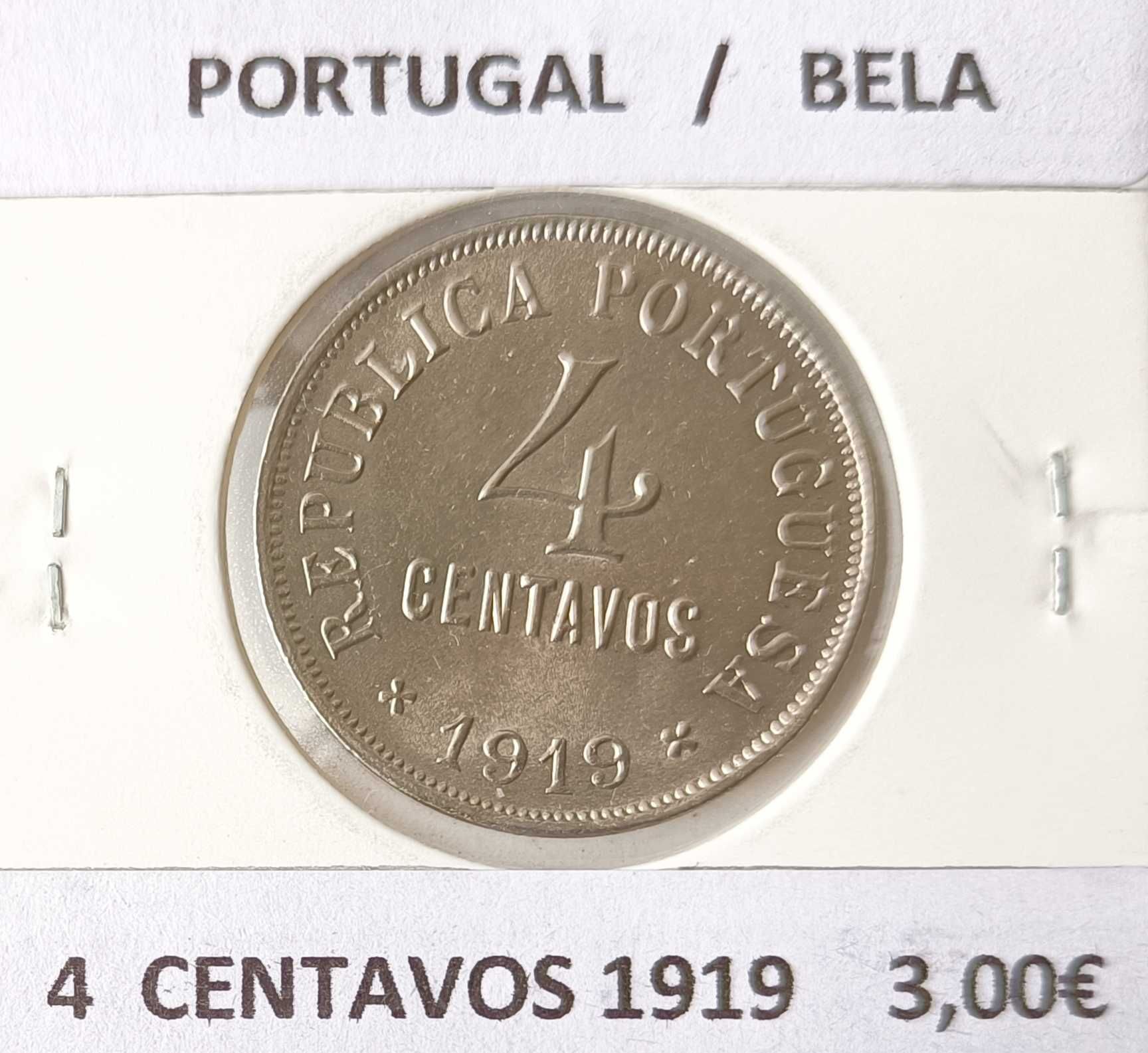 2 Moedas 4 Centavos da 1ª República Portuguesa (Emissão Anual Níquel )