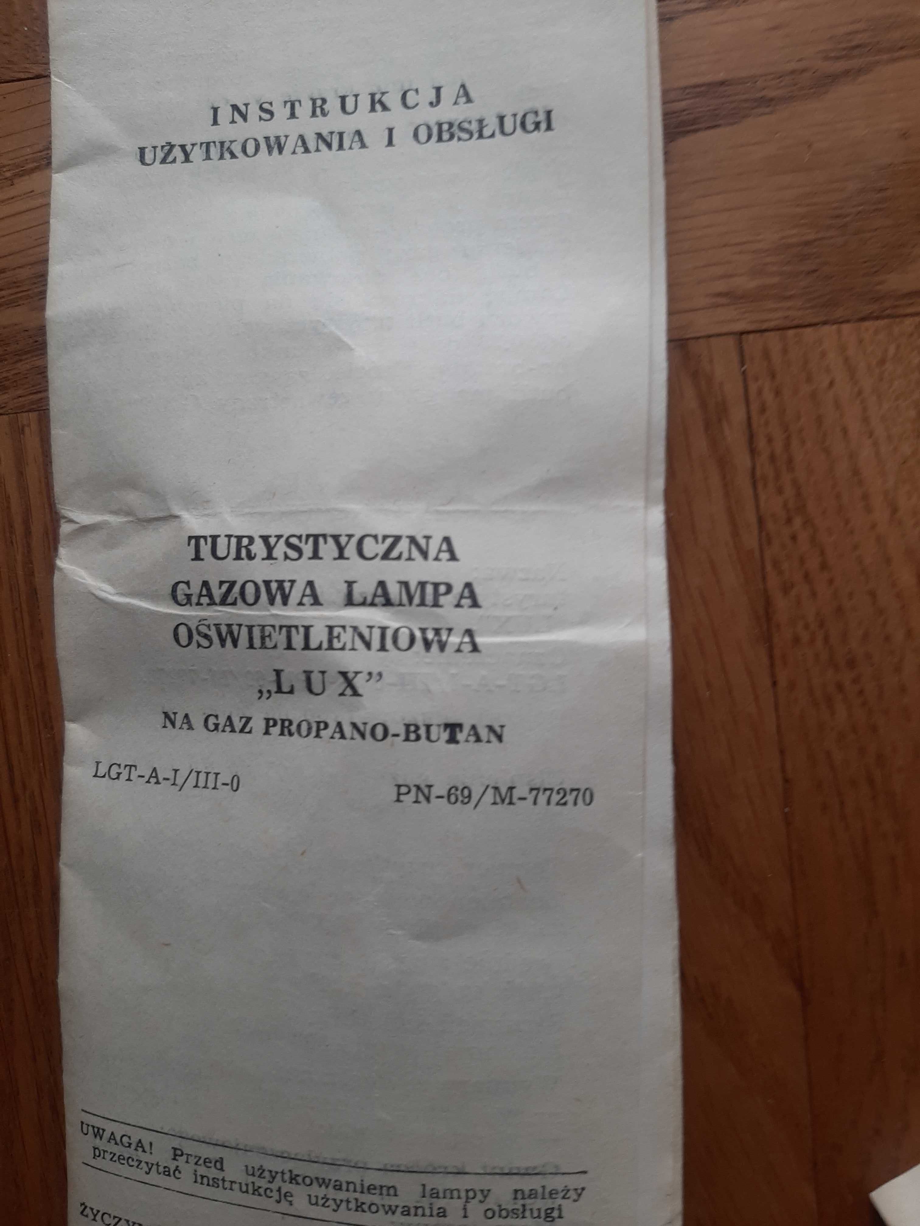 Turystyczna lampa gazowa PRL