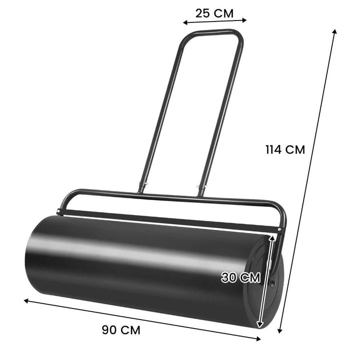 Nowy Stalowy Walec Do trawy na wodę 63 litry do trawników C01