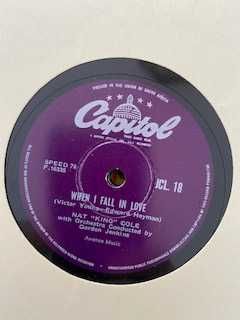 Coleção de 4 discos vinil 78 rpm 10" do Nat King Cole