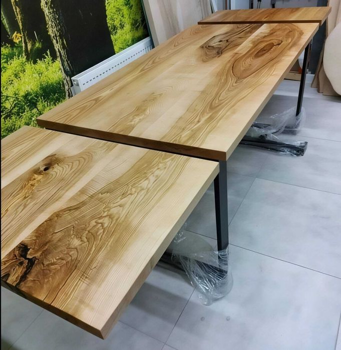 Nowoczesny stół z drewna i stali rozsuwany 160- 246cm