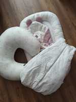 Zestaw niemowlęcy Tiny Star śpiworek kokon rożek poduszka do karmienia