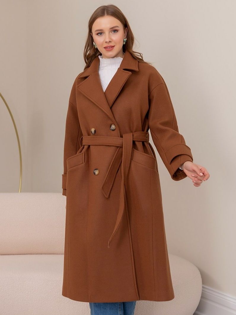 Пальто жіноче класичне з поясом