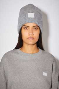 Acne Studios Rib knit beanie hat melange