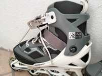 Patins em linha Oxelo + kit de 3 proteções