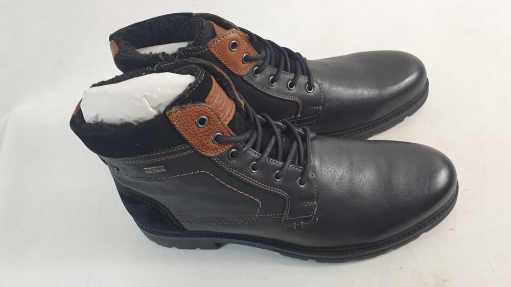 ocieplone trzewiki męskie skóra naturalna 45