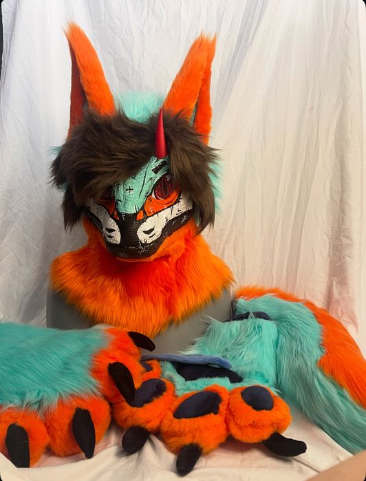 Furry Fursuit Dinomaska Mini Partial