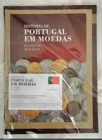 História de Portugal em Moedas -Replicas de 100 Réis e Tostão Prata