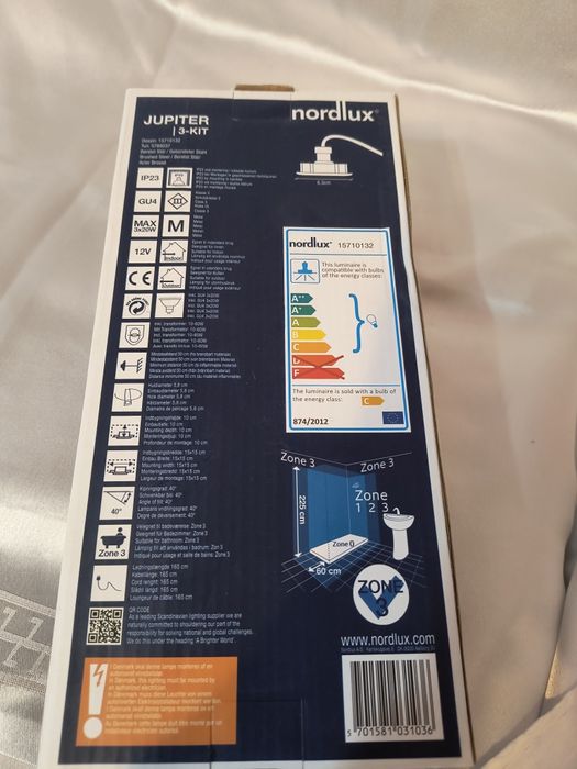 Nordlux Jupiter 3-Zestaw oprawek Wpuszczany