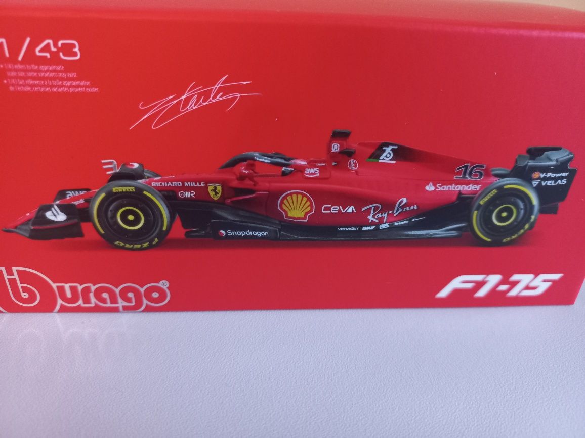 Bburago Ferrari Racing,bolid Fi-75, Carlos Sainz ,skala 1:43