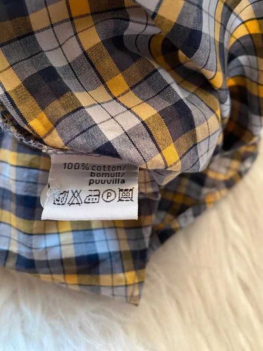 Bawełniana koszula w żółtą kratkę G-street 120cm