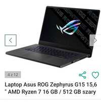 Laptop Asus ROG Zephyrus G15 15,6 " AMD Ryzen 7 16 GB / 1 TB szary,