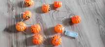 Lampki LED w kształcie dyni na Halloween