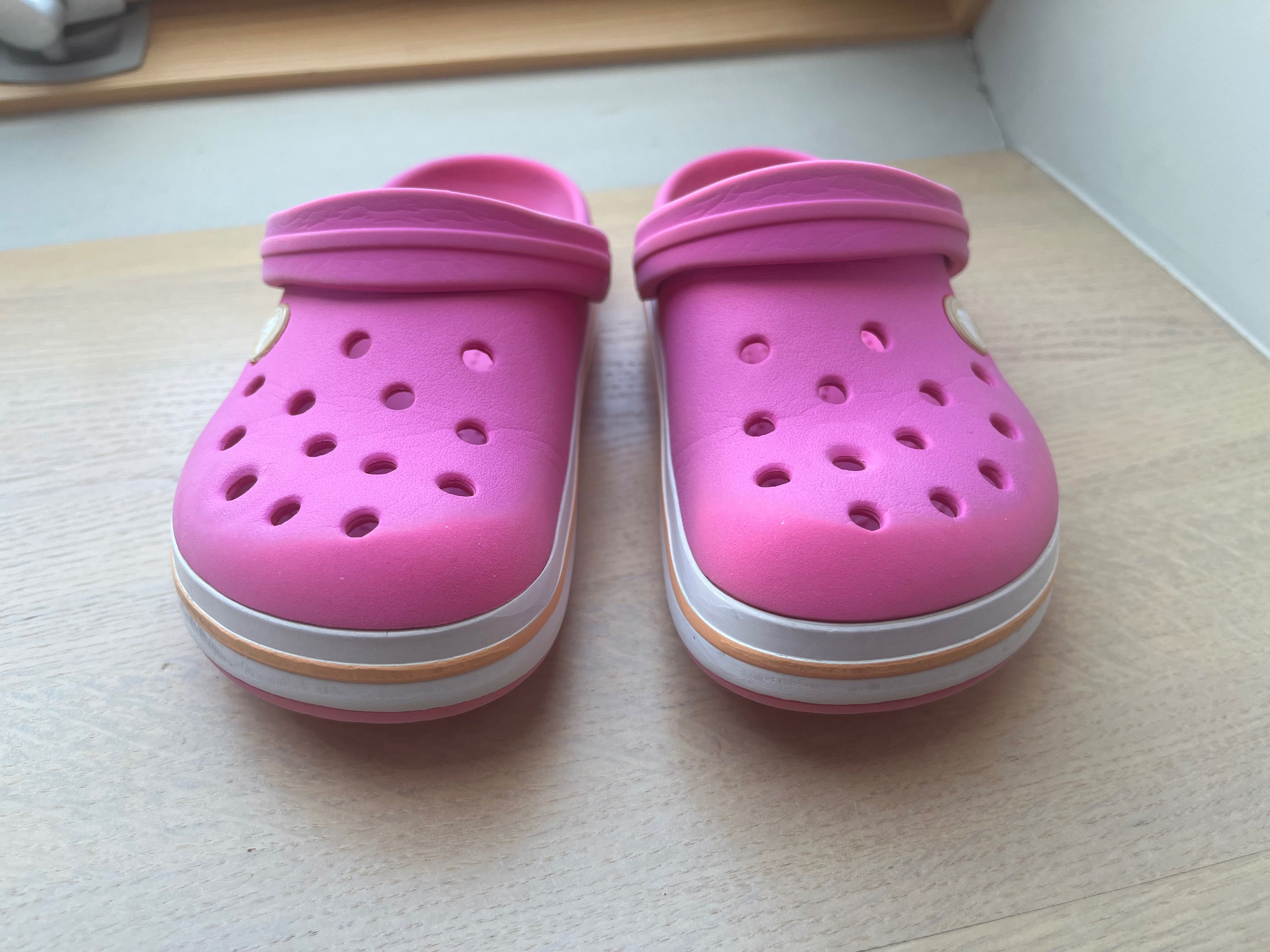 Crocs Iconic Comfort Pink kapcie dziecięce (12)