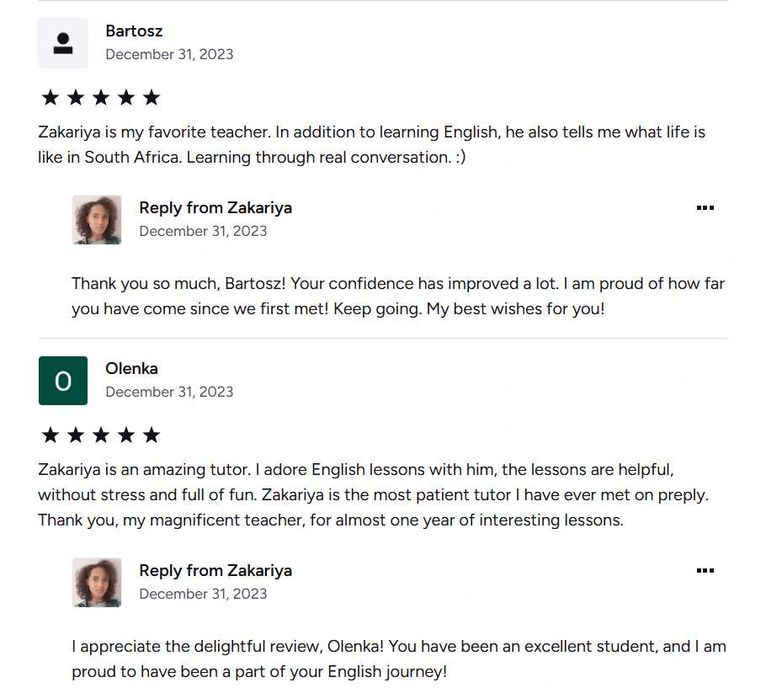 Native English teacher with five years of experience!