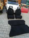 Fiat 126p fotele kompletny zestaw czarny welur
