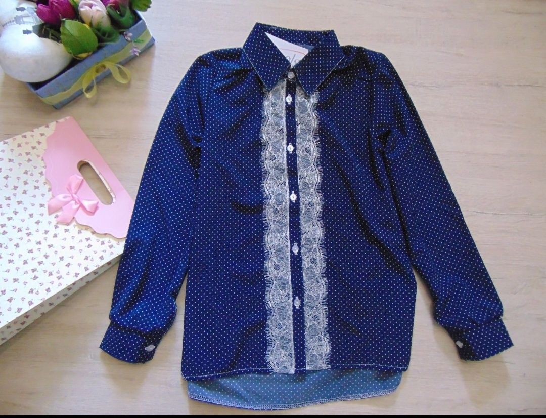 Рубашка блузка сорочка для девочки р 116