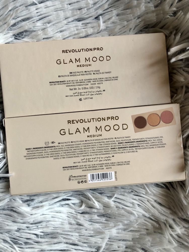 Revolution Pro Glam Mood Medium, Bronzer Róż, Rozświetlacz