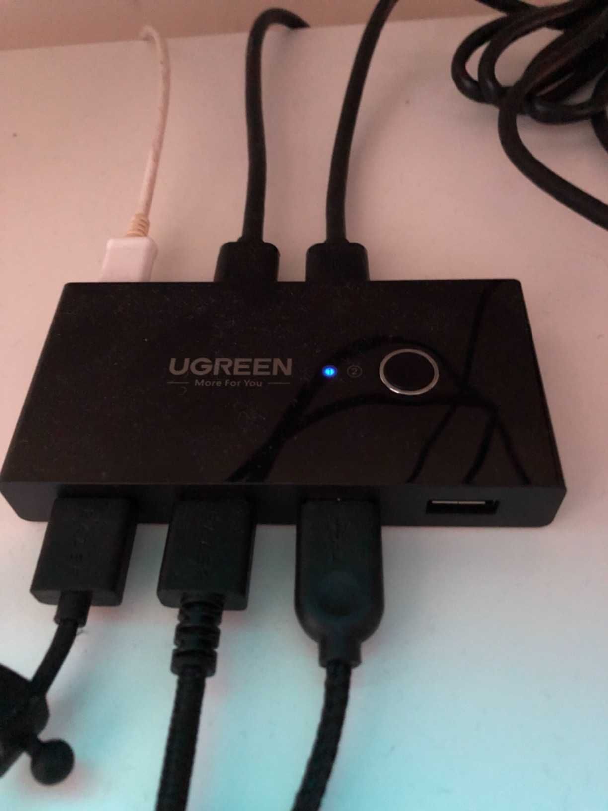 UGREEN adapter hub switch przełącznik rozgałęźnik USB 2.0, z polski
