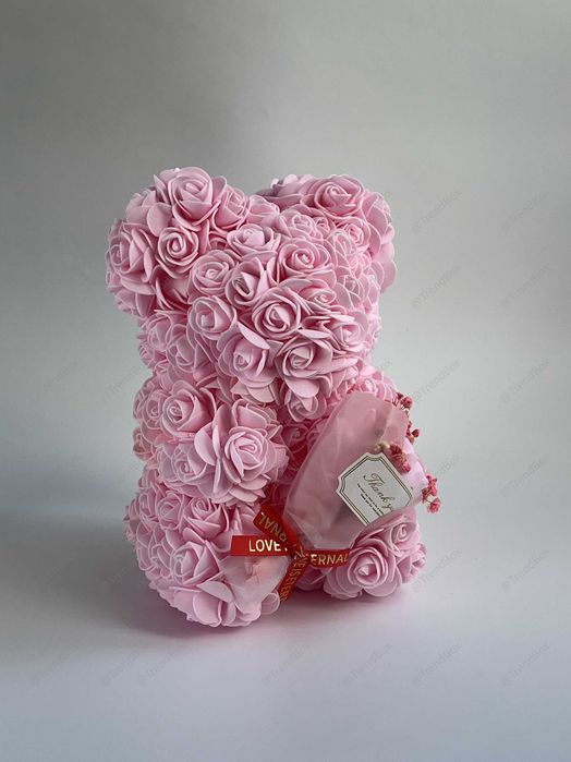 Ведмедик з троянд в колбі / Подарунковий набір / Панда / Випускний