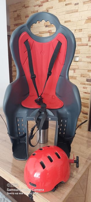 Pr.  fotel rowerowy i kaske.Malo używane,po jednemy  dziecku.