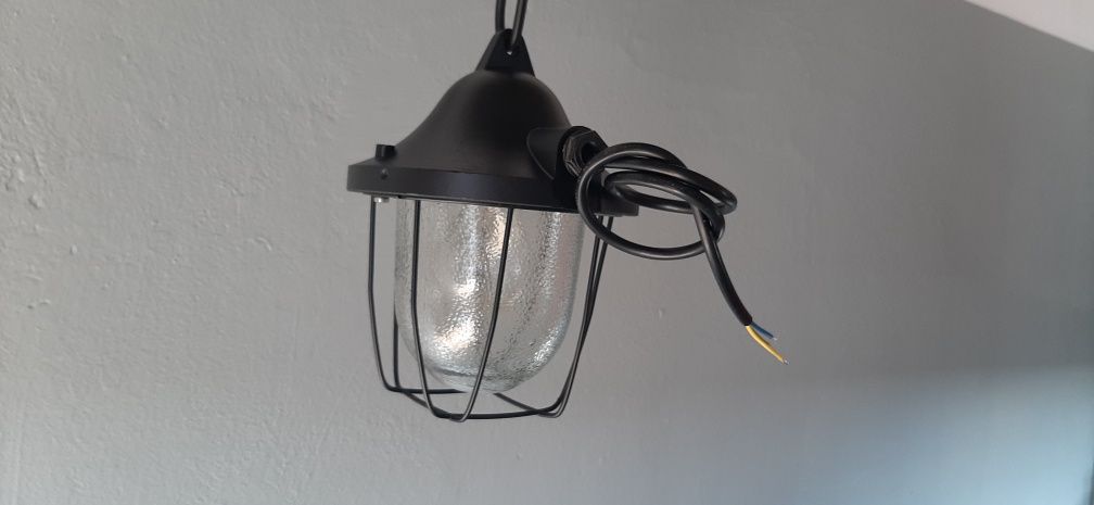 Stara lampa przemysłowa vintage prl industrial loft